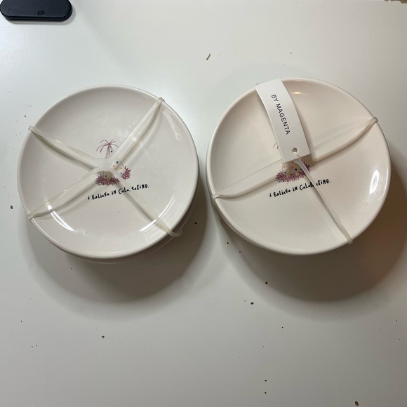 Rae Dunn “I Believe in Celebrating” 6.25” Plates X8 - Picture 3 of 4